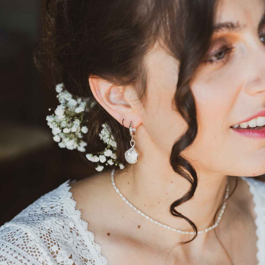 Orecchini "Goccia di Felicità" Perle barocche e argento