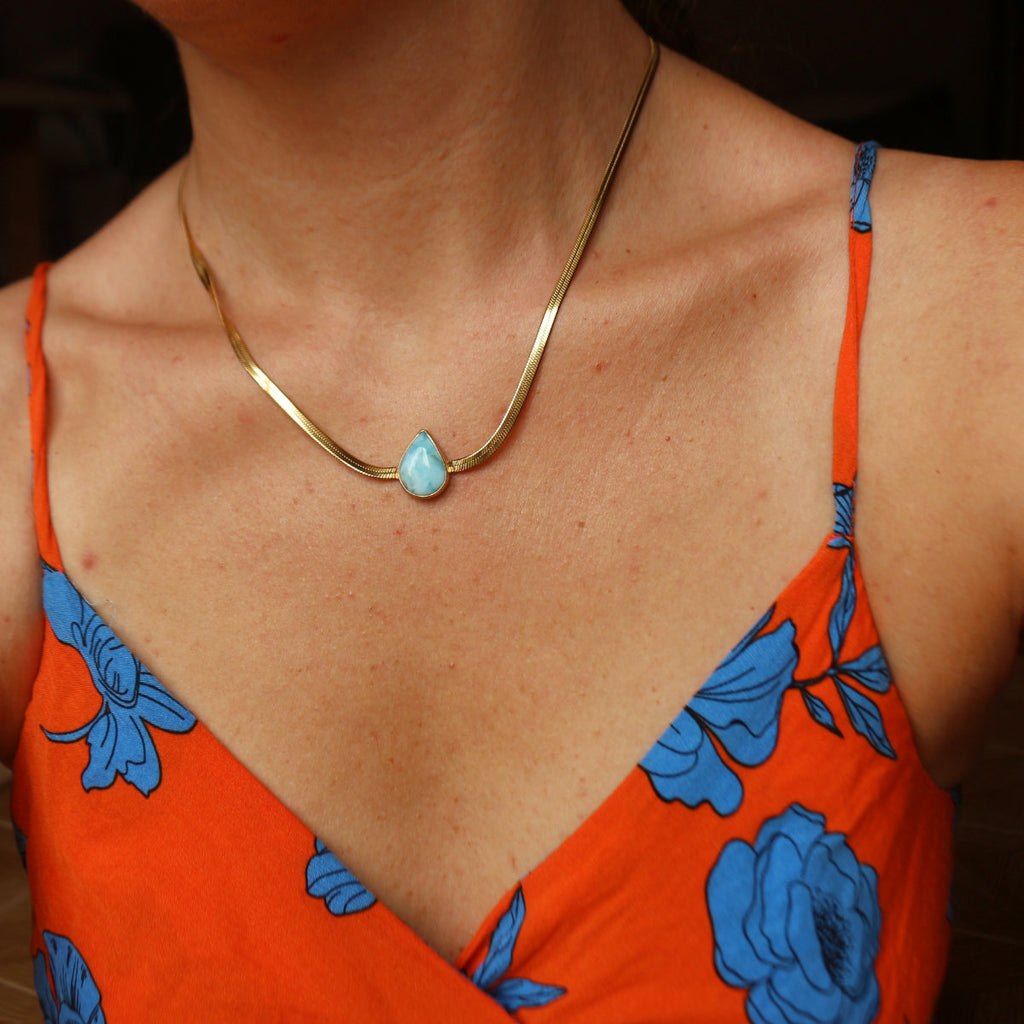 Collana Choker "Mare Blu" Gold