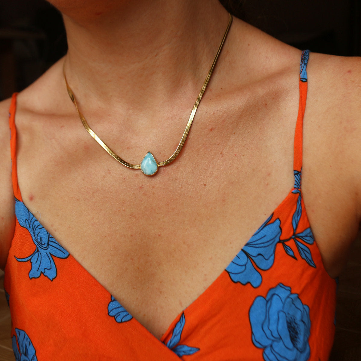Collana Choker "Mare Blu" Gold