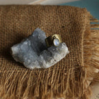 Anello "Custode di Luce" Labradorite bianca - regolabile