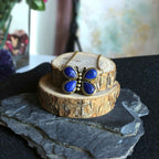 Collana con Farfalla Blu in ottone e acciaio