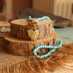 Collana e Choker con Cuore Turchese e Stelle
