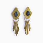 Orecchini Labradorite "Athtar" con frange