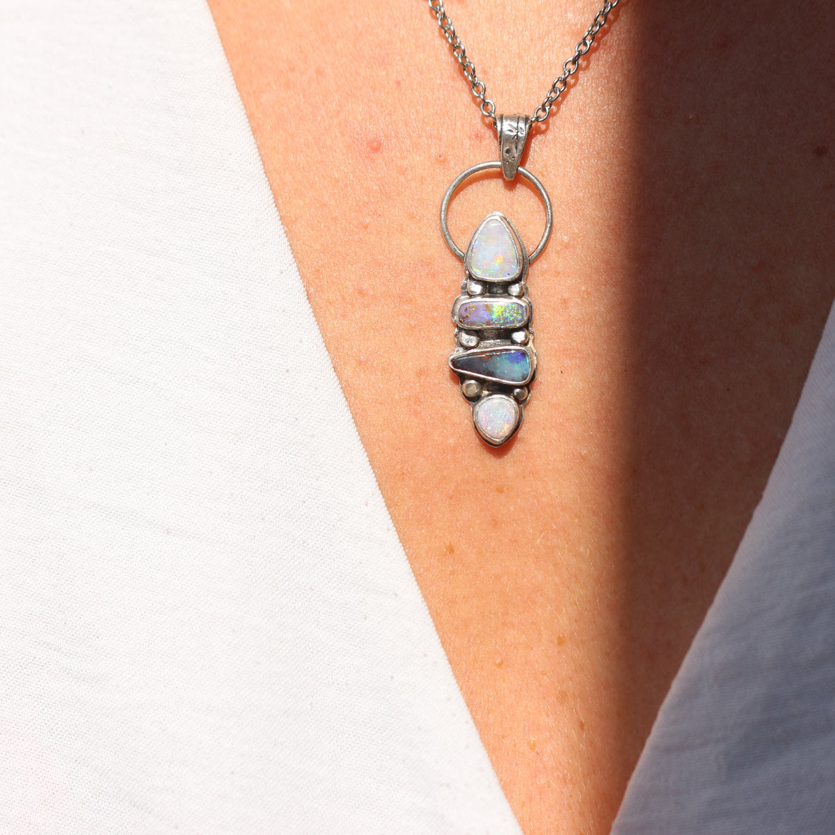 Ciondolo "Oraculum" - Australian Opal Doublet - RARO