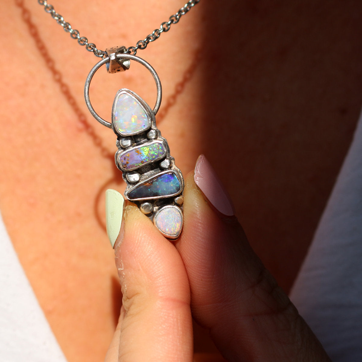 Ciondolo "Oraculum" - Australian Opal Doublet - RARO