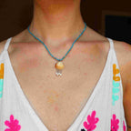Collana della Sirena Nerissa - Apatite e Conchiglia naturale