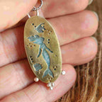 La Sirena Partenope e i suoi tesori - Choker di perle colorate e Ciondolo Sirena