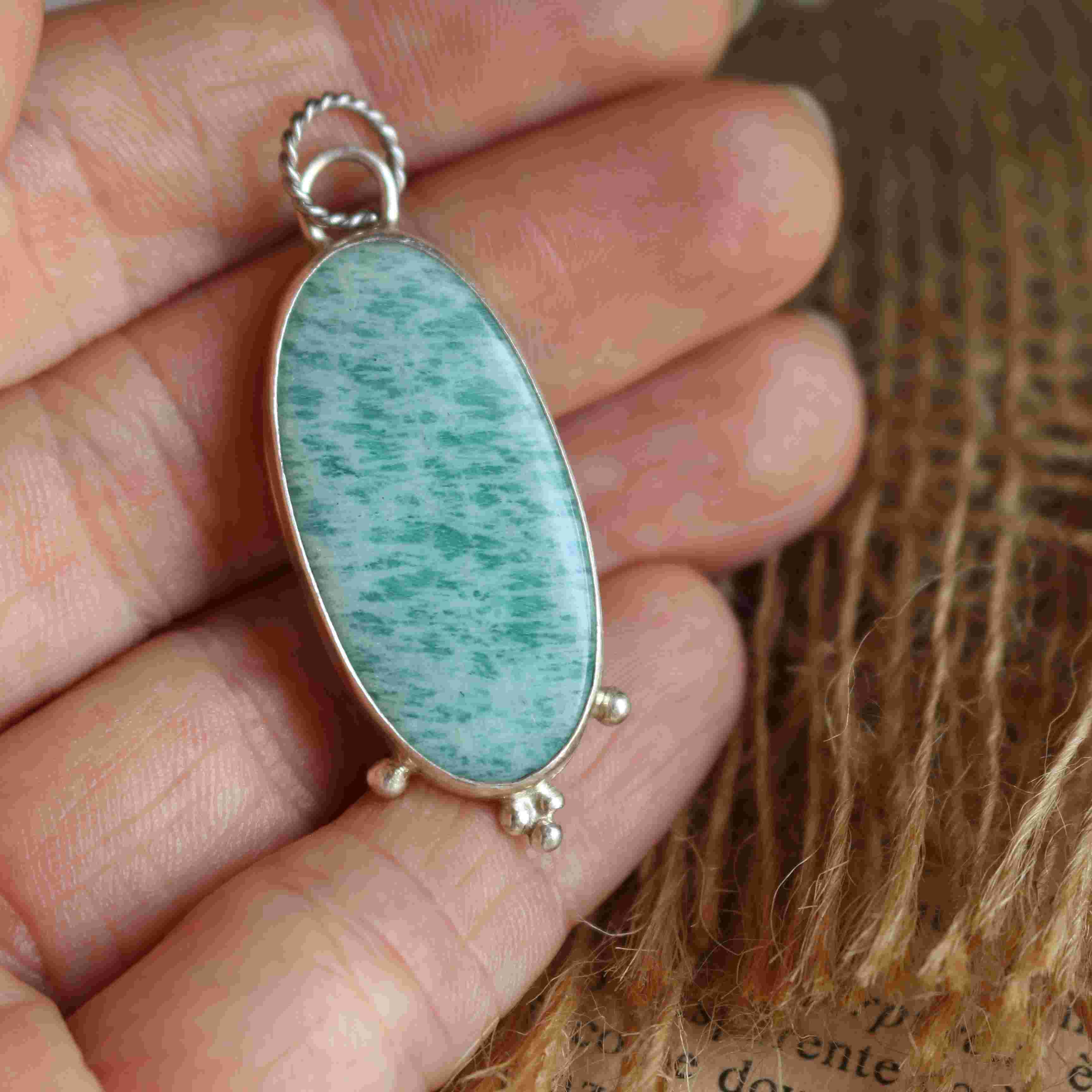 La Sirena Partenope e i suoi tesori - Choker di perle colorate e Ciondolo Sirena