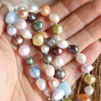La Sirena Partenope e i suoi tesori - Choker di perle colorate e Ciondolo Sirena