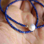 Collana della Sirena Leucosia - Lapislazzuli e Azzurrite bluebird