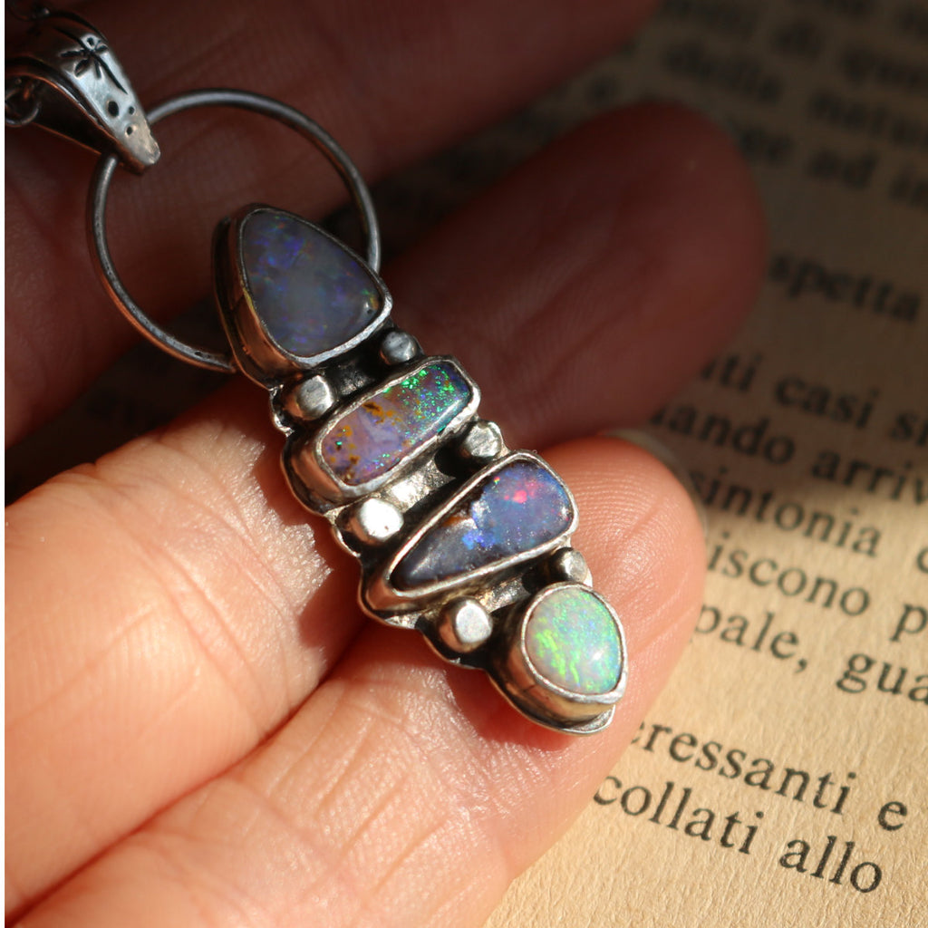 Ciondolo "Oraculum" - Australian Opal Doublet - RARO