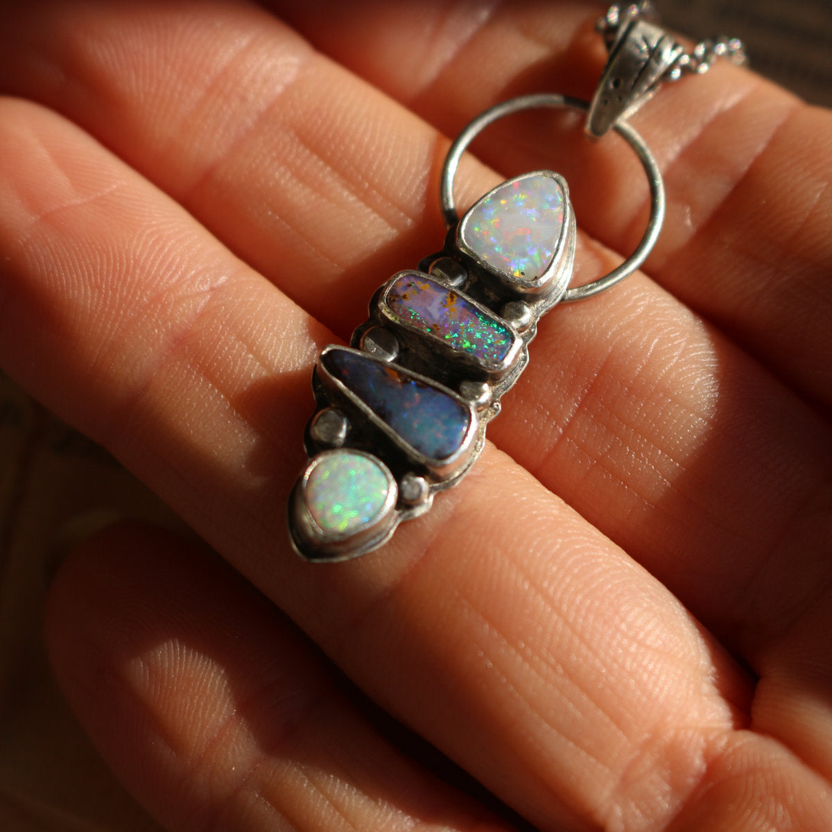 Ciondolo "Oraculum" - Australian Opal Doublet - RARO