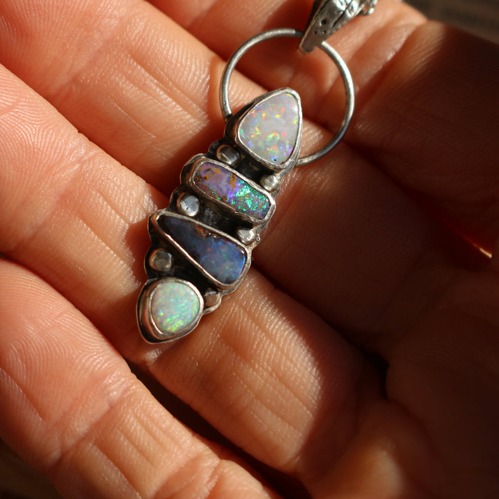 Ciondolo "Oraculum" - Australian Opal Doublet - RARO