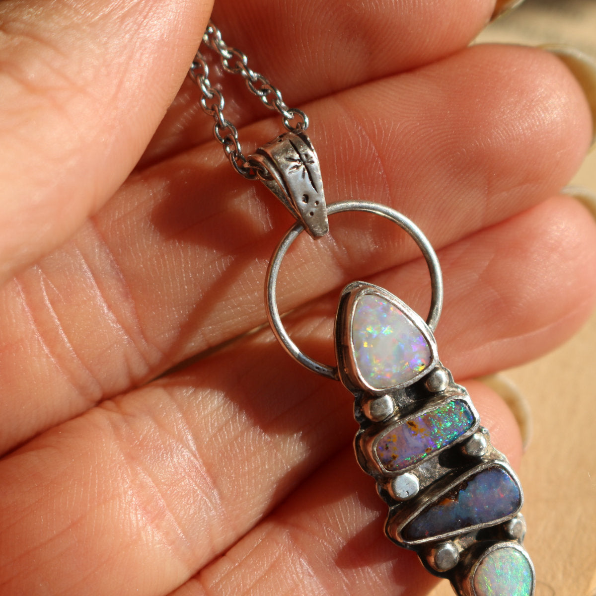 Ciondolo "Oraculum" - Australian Opal Doublet - RARO