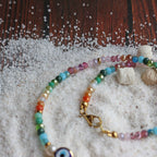 Collana "Occhietto Fortunato" Perle coltivate e cristalli