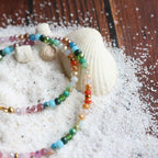 Collana "Occhietto Fortunato" Perle coltivate e cristalli