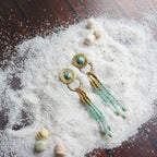 Orecchini "Sole imperfetto" Turchese naturale e perline miyuki