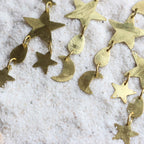 Orecchini "Andromeda" Stelle e Lune oro