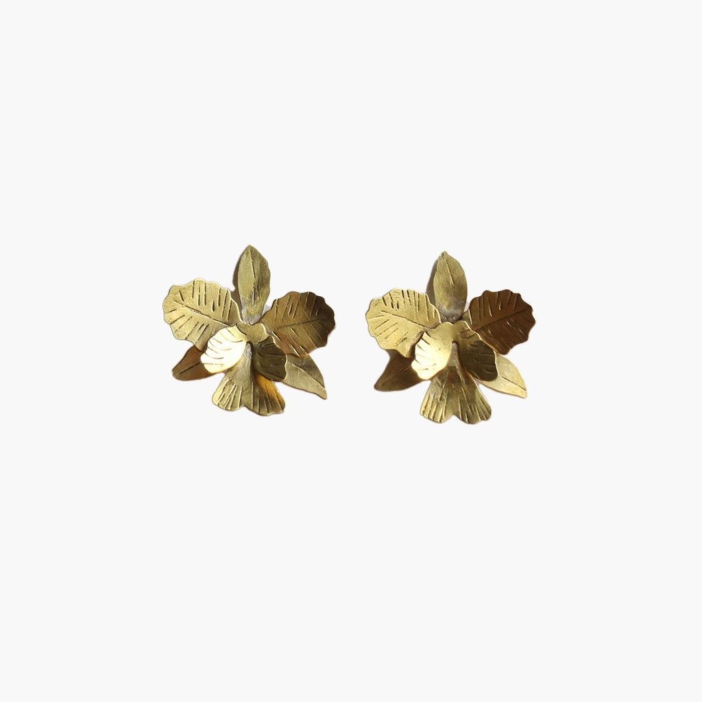 Orecchini "Okika" Orchidea oro