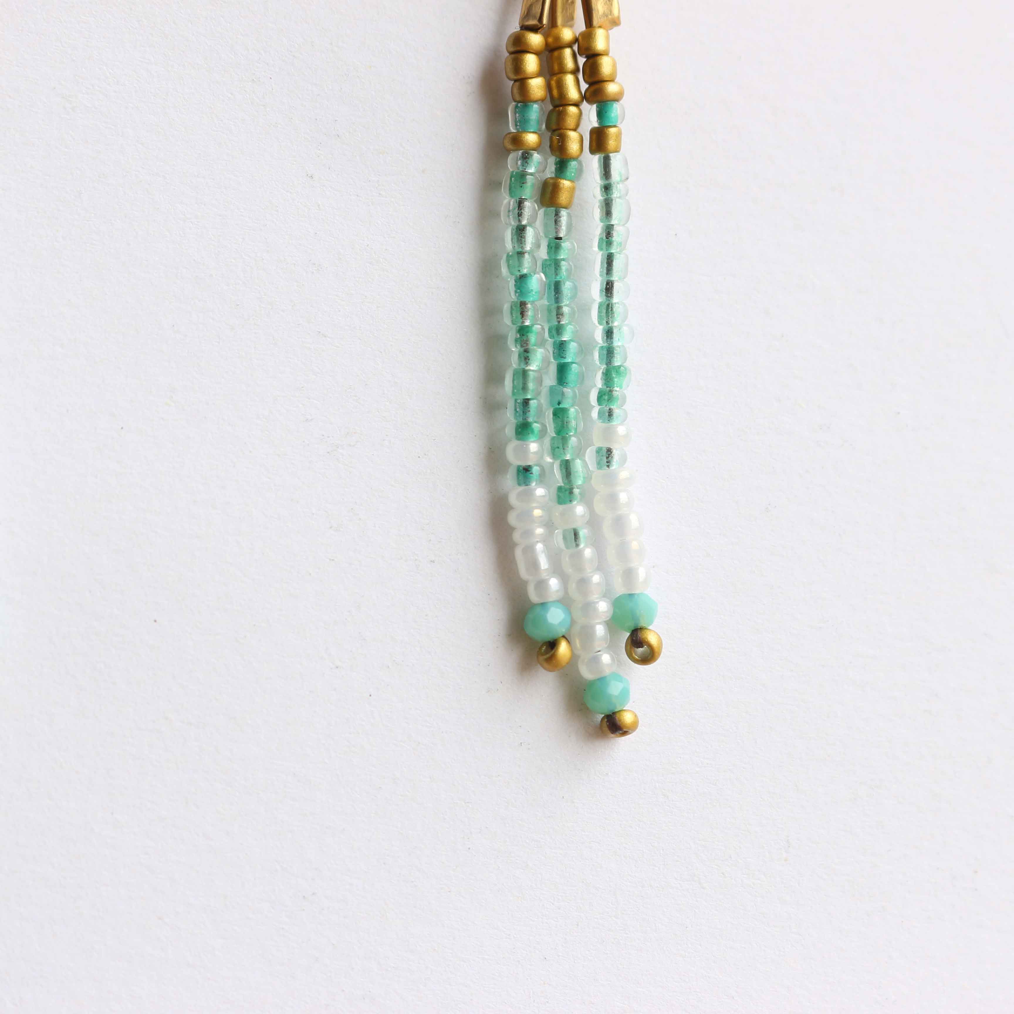 Orecchini "Sole imperfetto" Turchese naturale e perline miyuki