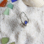 Anello "Onda Silenziosa" Vetrino del Mare Blu