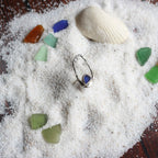 Anello "Onda Silenziosa" Vetrino del Mare Blu