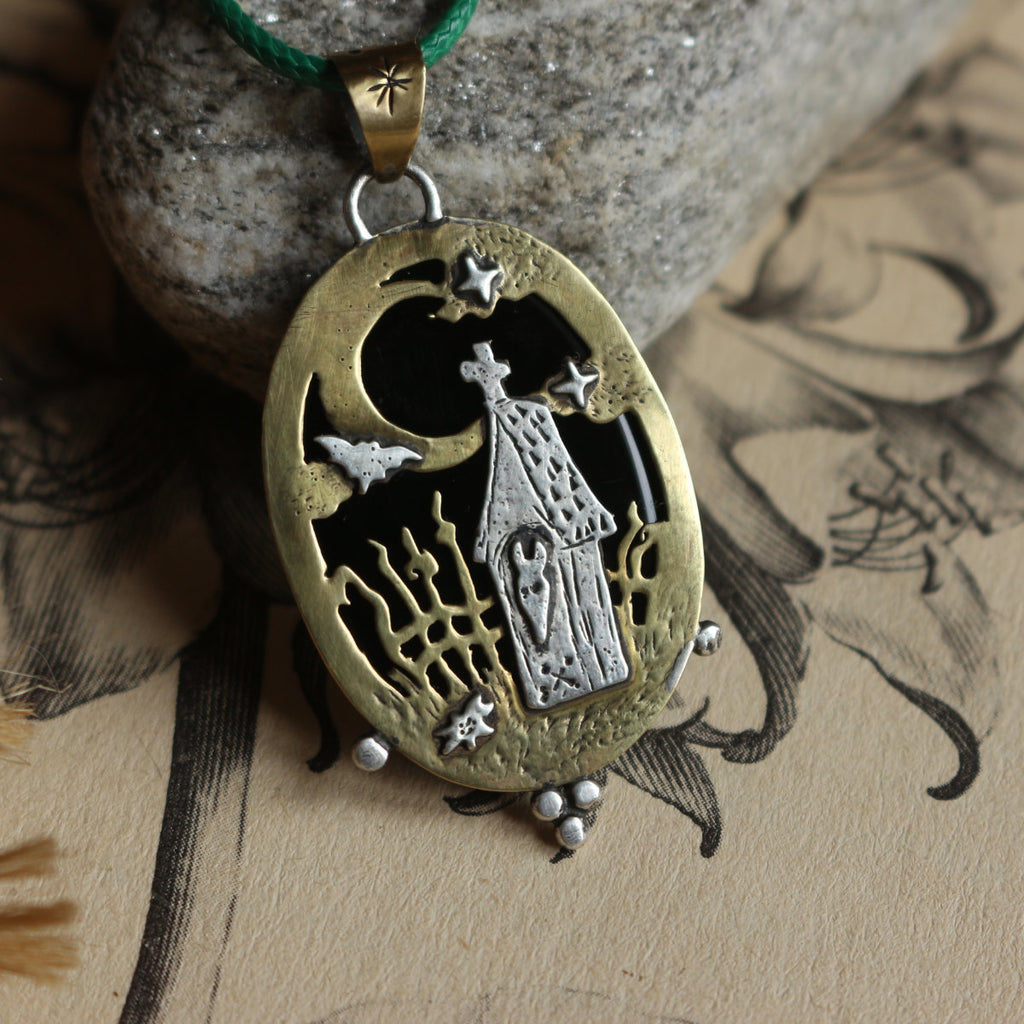 Ciondolo "The Hound Beyond" Ossidiana