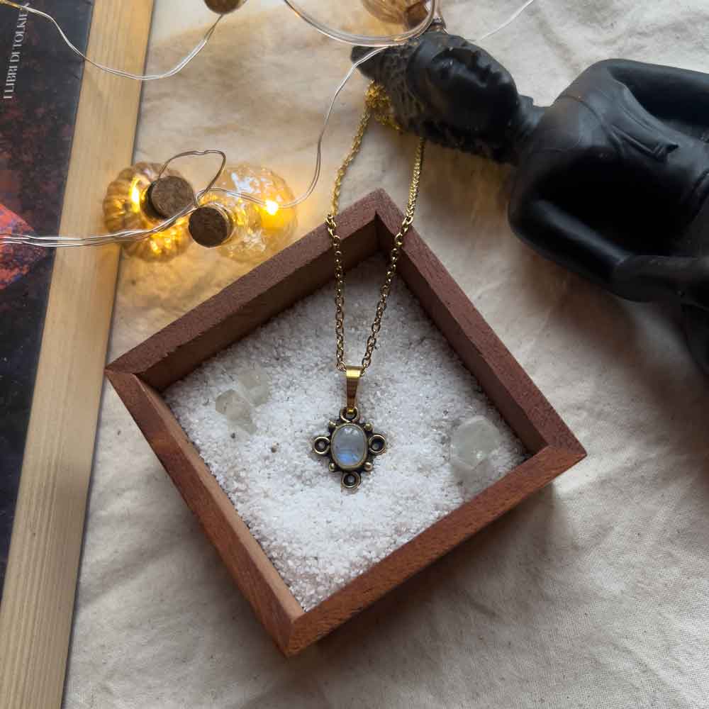 Mini Amuleto "Lunarix" Labradorite Bianca