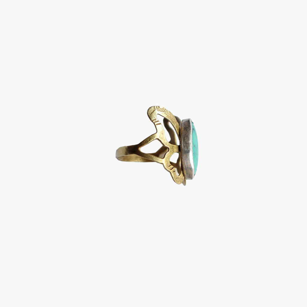 Anello Farfalla "Ali del Cielo" Turchese naturale