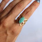 Anello Farfalla "Ali del Cielo" Turchese naturale