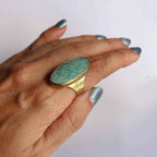 Anello Amazzonite flash e stelle