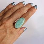 Anello Amazzonite flash e stelle