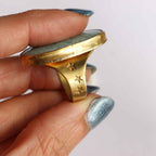 Anello Amazzonite flash e stelle