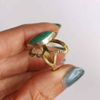 Anello Farfalla "Ali del Cielo" Turchese naturale