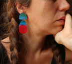 Orecchini "Manita" Rosso - Dipinti a mano