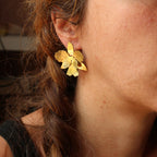 Orecchini "Okika" Orchidea oro