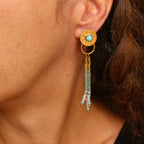 Orecchini "Sole imperfetto" Turchese naturale e perline miyuki