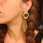 Orecchini Labradorite "Athtar" con frange