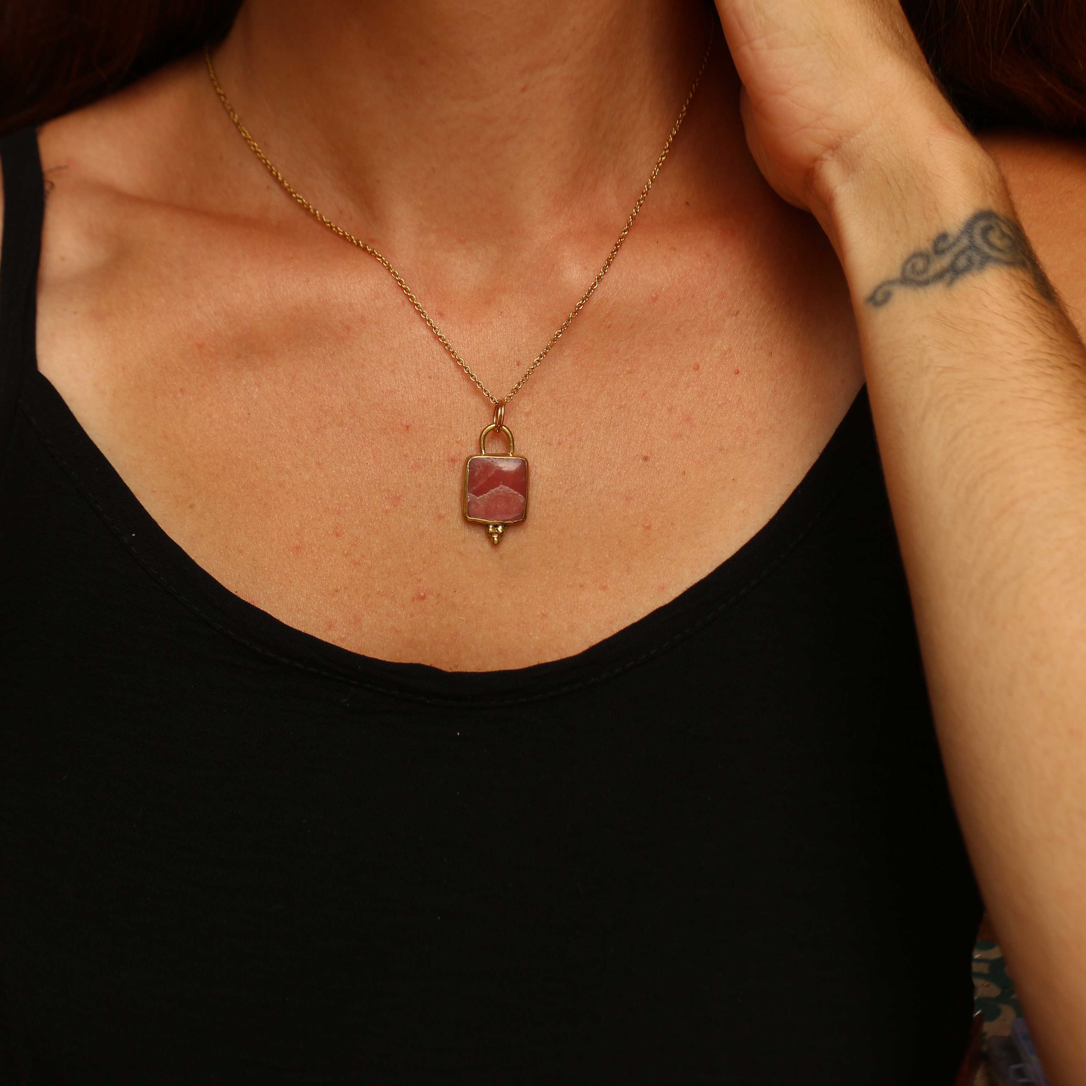 Ciondolo Rodocrosite rettangolare