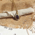 Ciondolo "Uovo di Drago" Ametista viola del Brasile - Mixed Metal