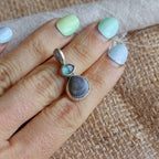 Ciondolo con conchiglia e pietra in argento