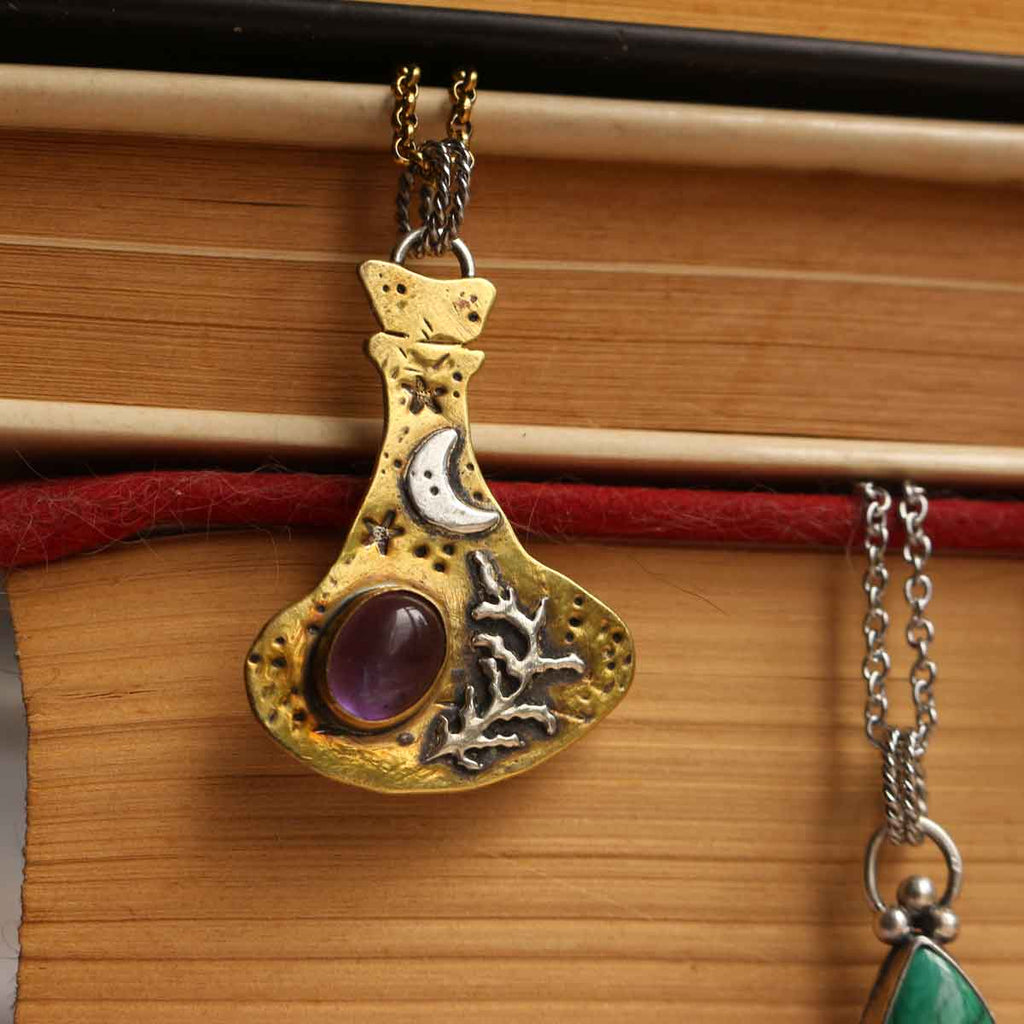 Ciondolo Bottiglietta Magica - Love & Wisdom Potion - Mixed Metal