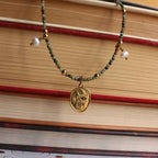 Collana "Portafortuna" con Turchese Africano e perle d'acqua dolce