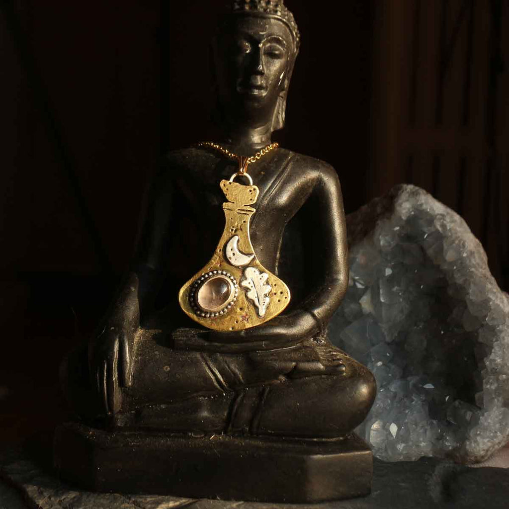 Ciondolo Bottiglietta Magica - Love & Wisdom Potion - Mixed Metal