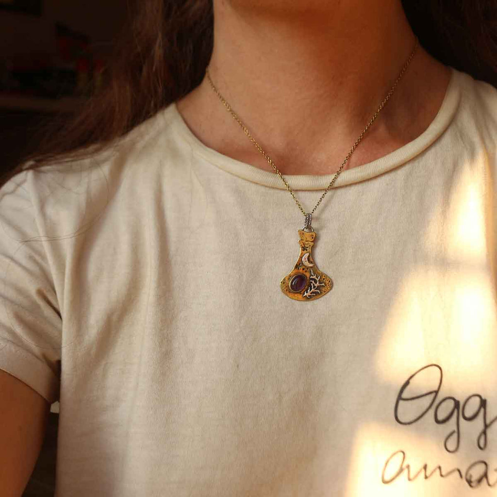 Ciondolo Bottiglietta Magica - Love & Wisdom Potion - Mixed Metal