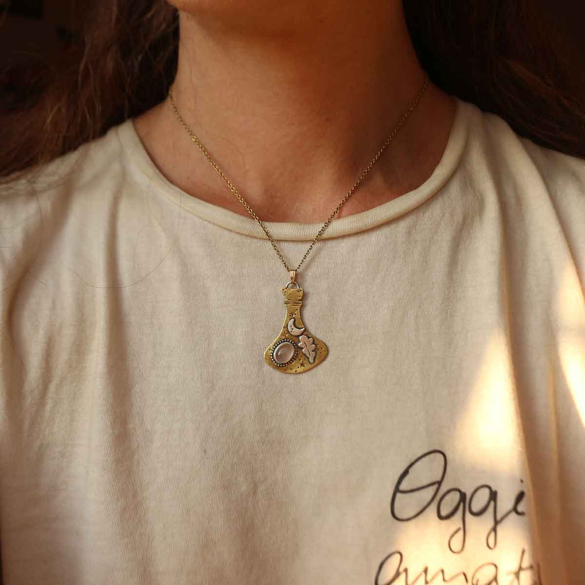 Ciondolo Bottiglietta Magica - Love & Wisdom Potion - Mixed Metal