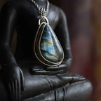 Ciondolo "Sorgente Nascosta" Labradorite in Argento