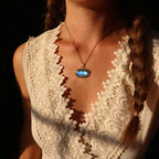 Ciondolo "Orbita Blu" Labradorite in Ottone