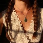 Ciondolo runico "Fehu" Turchese Arizona naturale