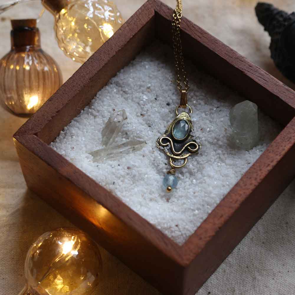 Mini Amuleto "Aeraqua" Acquamarina